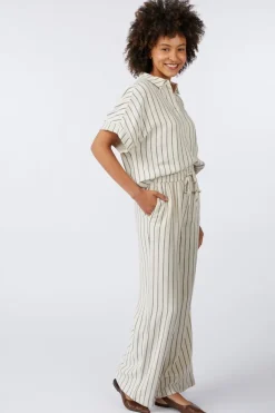 Selected Broek Viva-Gulia Striped Sun