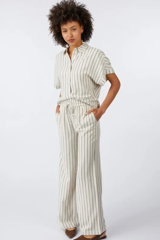 Selected Broek Viva-Gulia Striped Sun