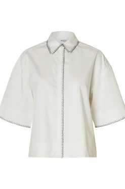 Selected Hemd Fia Cropped Stitched B
