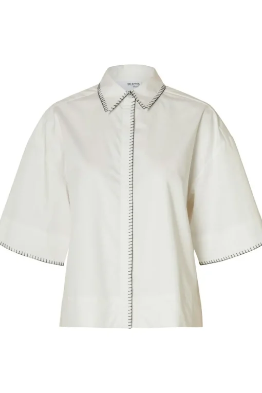 Selected Hemd Fia Cropped Stitched B