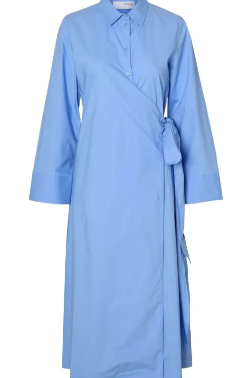 Selected Jurk Aviana Ls Midi Wrap B