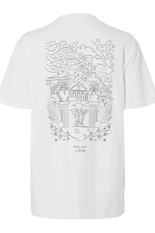 Selected T-Shirt Relax Colwoman Printed Snow