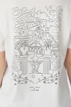 Selected T-Shirt Relax Colwoman Printed Snow