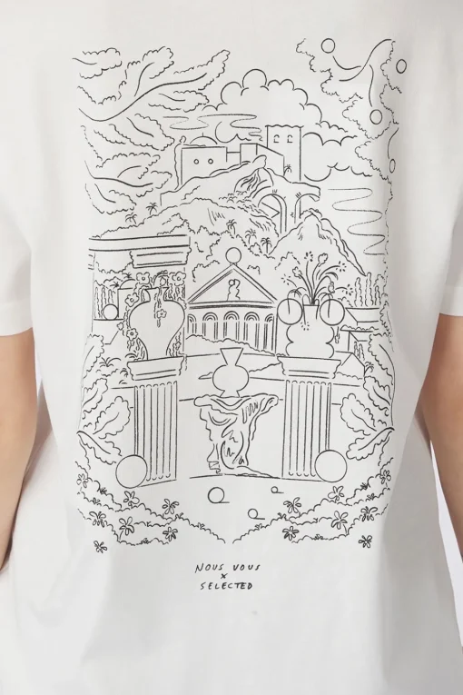 Selected T-Shirt Relax Colwoman Printed Snow