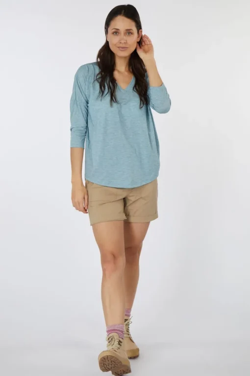 Sherpa T-Shirt Asha V-Neck 3/4 Sleeve
