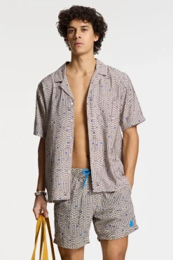 Shiwi Zwemshort Nick Quick Dry 6 Inch Geo Storm