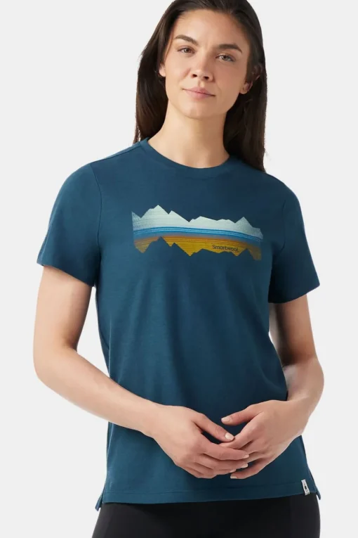 Smartwool T-Shirt Women'S Mountain Horizon Graphic Short S