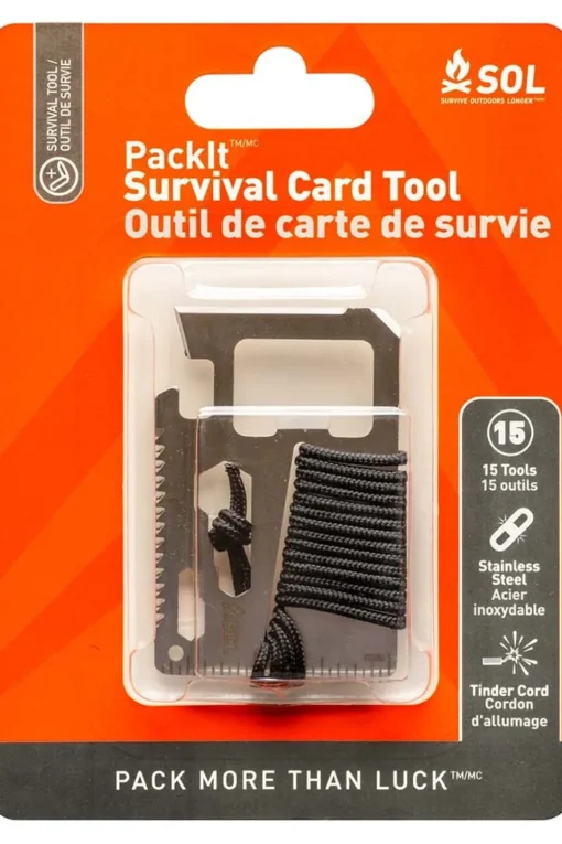SOL Multitool Packit Survival Card Tool
