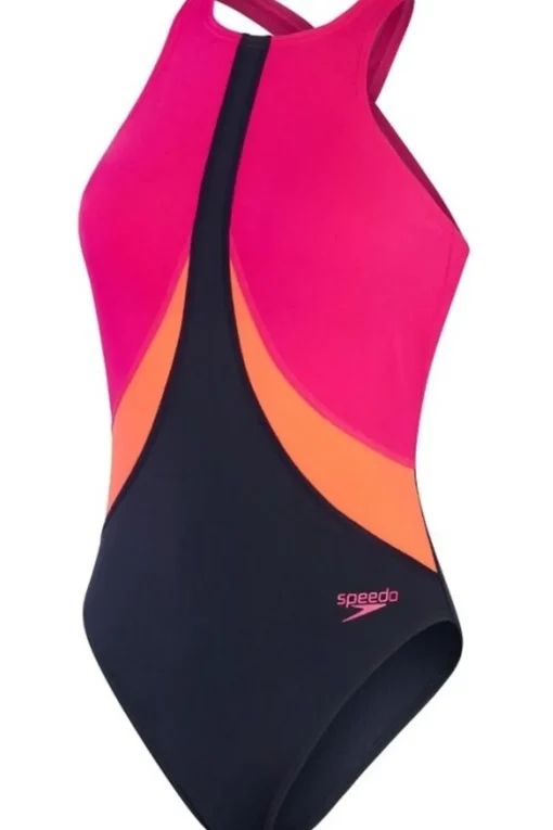 Speedo Eco+ Colourblock Hi Neck Xb