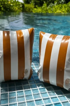 Swim Essentials Zwemarmbandjes -  Yellow Striped - Inflatable Swimming Armbands 2-6