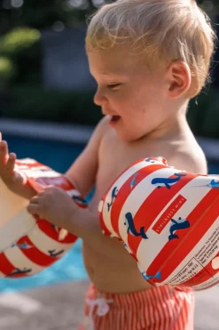 Swim Essentials Zwemarmbandjes -  Red-White Whale - Inflatable Swimming Armbands 0-2