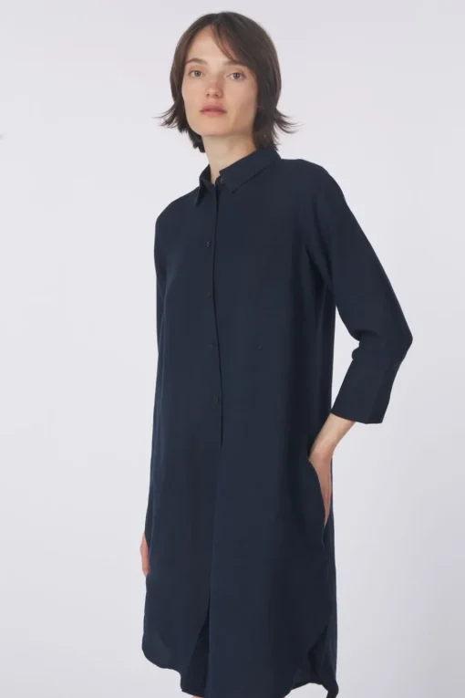 Tom Tailor Jurk Dress Shirt Linen