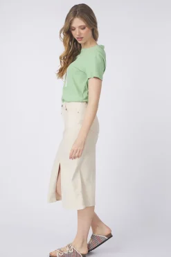 Tom Tailor Rok Midi Undyed Denim Skirt