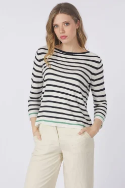 Tom Tailor Trui Knit Striped Boatneck