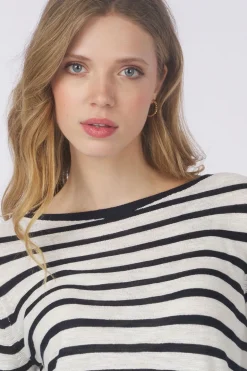Tom Tailor Trui Knit Striped Boatneck