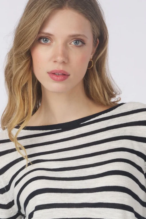 Tom Tailor Trui Knit Striped Boatneck
