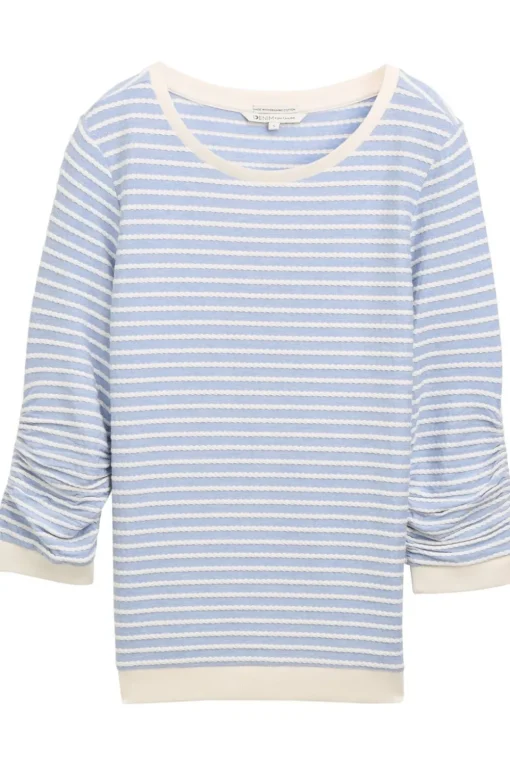 Tom Tailor Trui Stripe Jacquard Sweatshirt