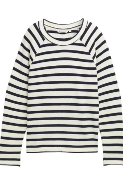 Tom Tailor Trui Striped Boxy T-Shirt With Buttons
