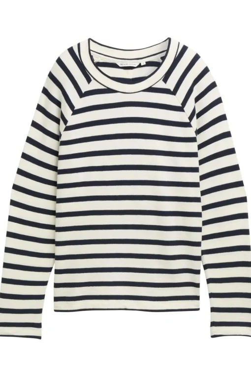 Tom Tailor Trui Striped Boxy T-Shirt With Buttons