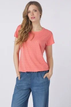 Tom Tailor T-Shirt T-Shirt Ajour Crew Neck