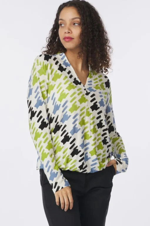 Tom Tailor T-Shirt T-Shirt V-Neck Alloverprinted