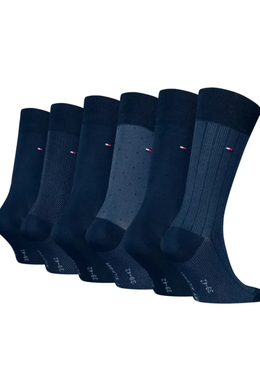 Tommy Hilfiger Socks Sokken Th Men Sock 6P Tin Giftbox Birdseye