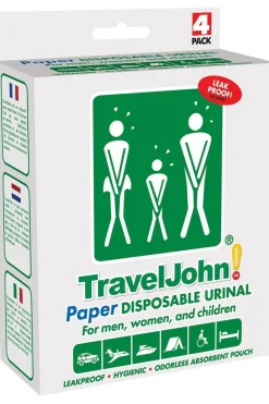 Traveljohn Plaskoker Papier 4 Stuks