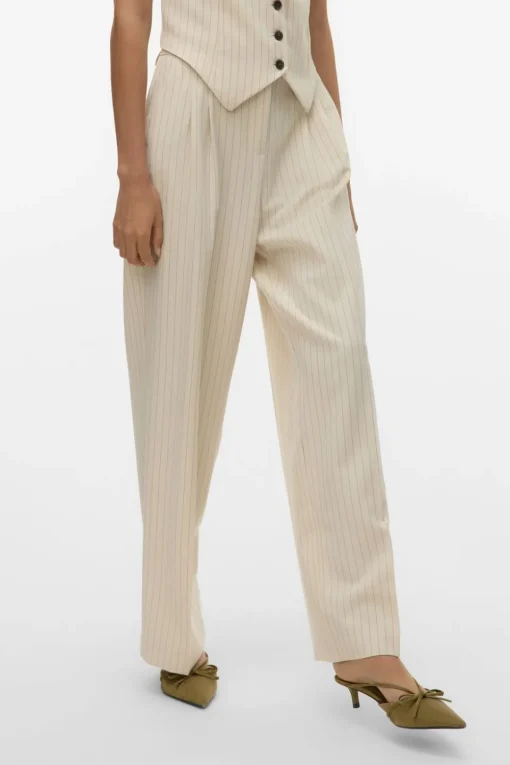 Vero Moda Broek Troian Wide Pinstripe Dad