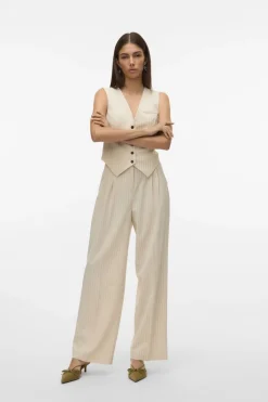 Vero Moda Broek Troian Wide Pinstripe Dad