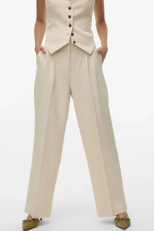 Vero Moda Broek Troian Wide Pinstripe Dad