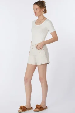 Vero Moda Short Te Mr Ecru Flowers