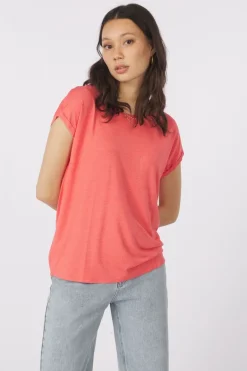 Vero Moda T-Shirt Lava Plain Lurex Strip