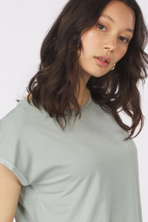 Vero Moda T-Shirt Lava Plain Lurex Strip