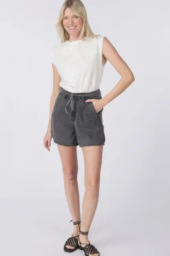 Vila Short Kiki Belt Denim