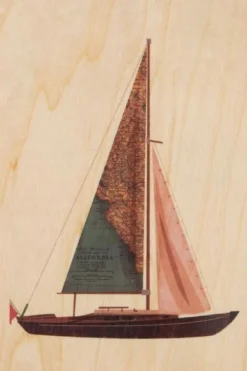 Woodhi Gadget Postcard Boat