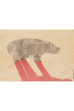 Woodhi Gadget Postcard Hippo