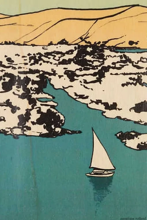 Woodhi Gadget Postcard Sailing