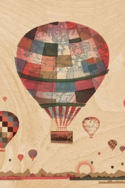 Woodhi Wenskaart Postcard Air Balloon