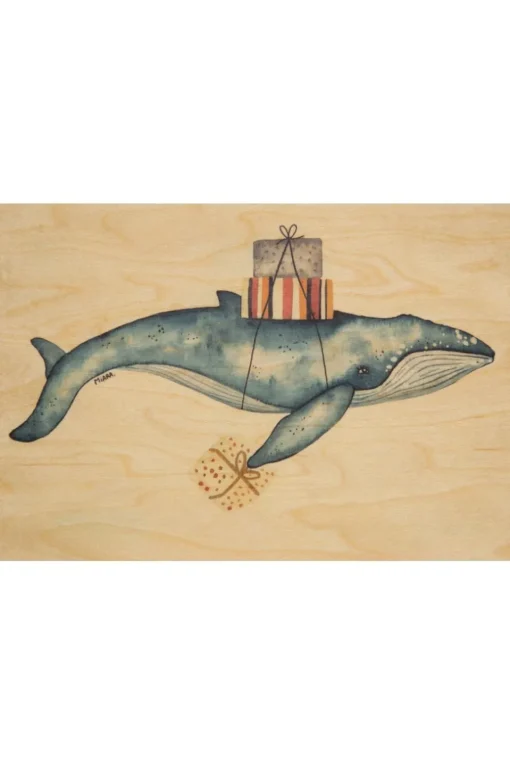 Woodhi Wenskaart  Postcard Greetings 2 Lm Whale
