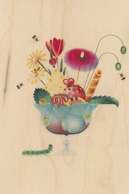Woodhi Wenskaart Postcard Greetings 3At Cocktail
