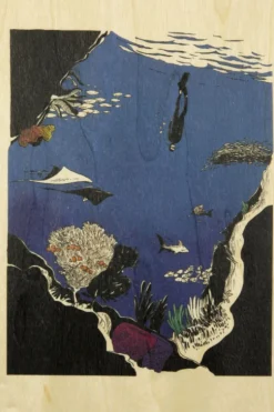 Woodhi Wenskaart Postcard Snorkeling