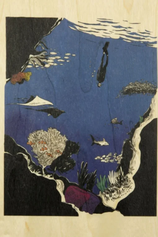 Woodhi Wenskaart Postcard Snorkeling