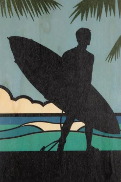 Woodhi Wenskaart Postcard Surfer