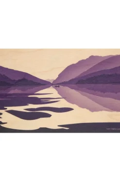 Woodhi Wenskaart Postcard Purple Landscape