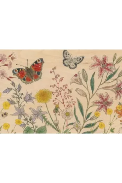 Woodhi Wenskaart Postcard Black And Colors Butterflies
