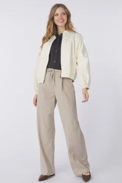 Yaya Blazer Nylon Cropped Bomber Jacket With Taping Detail