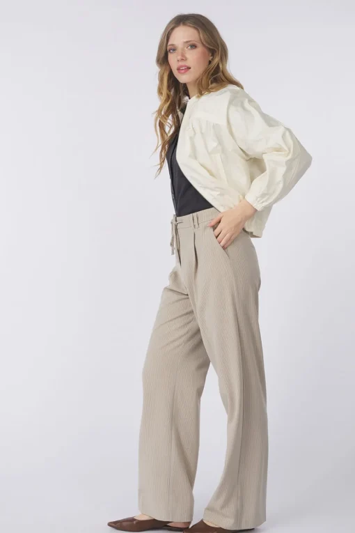 Yaya Blazer Nylon Cropped Bomber Jacket With Taping Detail