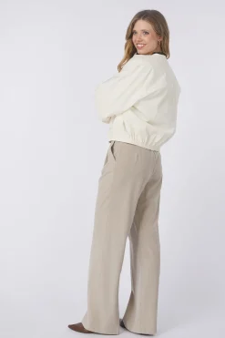 Yaya Blazer Nylon Cropped Bomber Jacket With Taping Detail