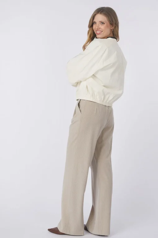 Yaya Blazer Nylon Cropped Bomber Jacket With Taping Detail