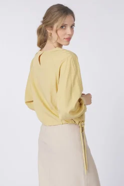 Yaya Blouse Raglan With Drawcord